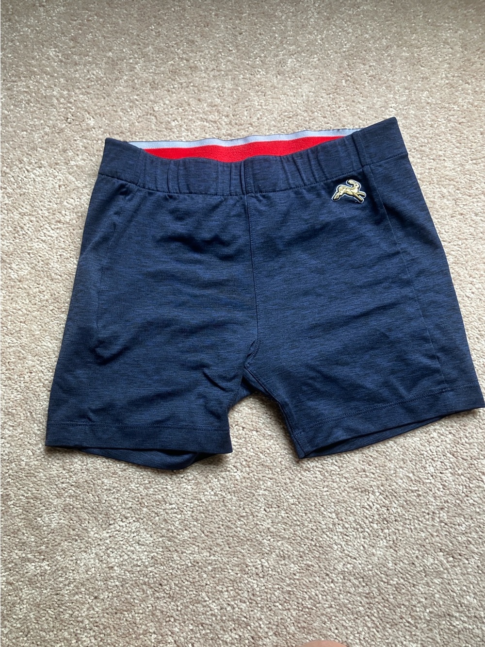 Tracksmith navy session short tights medium